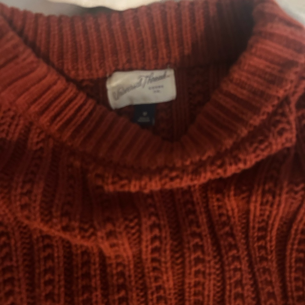 Universal Thread Ribbed Cowl Neck Sweater - Rust - Picture 2 of 2